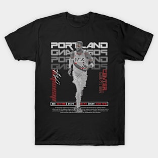 Deandre Ayton Basketball Art Blazers T-Shirt